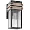 Nuvo Homestead 1-Lgt Small Wall Lantern - Matte Black & Wood / Clear Seed 60/7540 - alternate 1